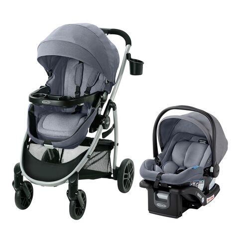 Graco Modes Pramette Travel System | Stroller & Car Seat Combo | 3-in-1 Stroller Modes | Includes Graco SnugRide 35 Infant Car Seat | Ellington in Saudi Arabia