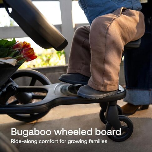 Bugaboo Wheeled Board with Detachable Seat for Strollers | Sit or stand ride-on board, supports children up to 44 lbs, compatible with Bugaboo strollers in Kuwait