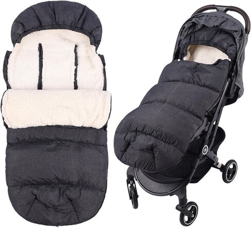 Waterproof &Thicken Universal Stroller Cover Winter,Stroller Footmuff Bunting Bag for Warm Strollers Muff,Stroller Accessories for Baby Sleeping Bag Winter Stroller Blanket in Kuwait