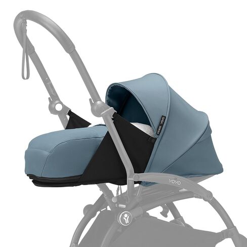 Stokke YOYO 0+ Newborn Pack, Requires YOYO3 Frame (Sold Separately), Aqua | Includes Mattress, Extendable Canopy, & Five-Point Harness, Compatible with YOYO3 Frame, for Newborns to Babies 19.8lbs in Kuwait
