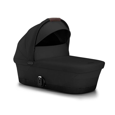 Cybex eGazelle/Gazelle S Cot Baby Bassinet - Easy-Carry Ergonomic Handle, Sun Canopy & Spacious, Cozy Interior, Compatible Gazelle S Stroller, Moon Black in Kuwait