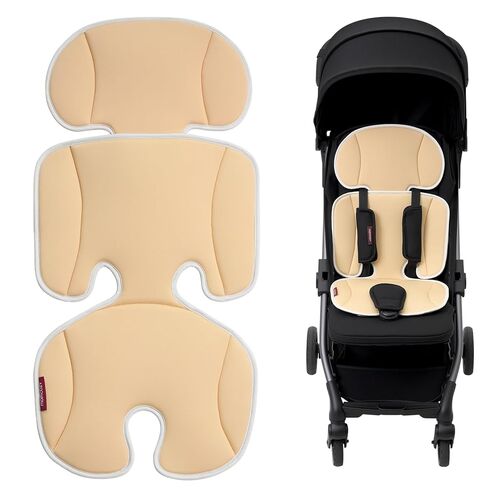 Momcozy Breathable Stroller Seat Liner | Universal Adjustable Soft Pad | Soft & Dry Comfort | Detachable 2-Piece Feel Cooling-Touch Cushion | Fits Strollers, High Chair, Bassinet, Swing in Kuwait