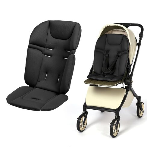 Baby Stroller Seat Liner for Most Models, Breathable Fabric Stroller Seat Liner Insert, Ensure Comfort and Support on the Go, Stroller Accessories for Toddler Aged 0-5 Years Old, Black in Kuwait