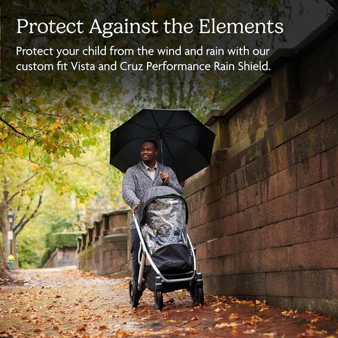 UPPAbaby Performance Rain Shield for Vista and Cruz Strollers / Waterproof and Windproof Coverage / Ventilated Design / Quick Attachment / Easy Access to Child in Kuwait