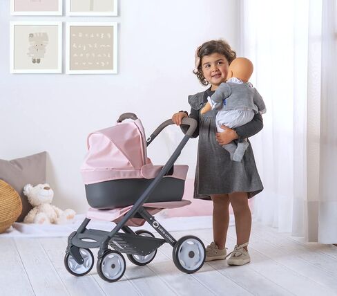 Smoby - Bébé Confort - Stroller + Pushchair 3 in 1 - For babies and dolls - Quiet and multidirectional wheels - Basket of in Kuwait