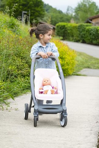 Smoby - Bébé Confort - Stroller + Pushchair 3 in 1 - For babies and dolls - Quiet and multidirectional wheels - Basket of in Kuwait
