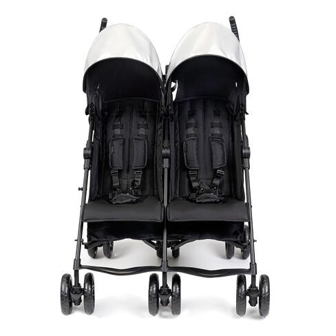 Summer Infant 3Dlite Folding Lightweight Side by Side Double Stroller with 5-Point Safety Harness for Infants and Toddlers, Black in Kuwait