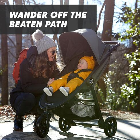 Baby Jogger City Mini GT2 All-Terrain Stroller Black Complete with Adjustable Handlebar Hand-Operated Parking Brake and car seat Adapter in Kuwait