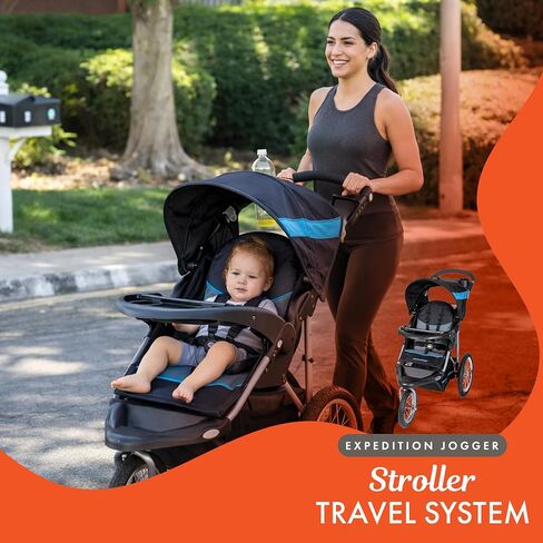 Baby Trend Expedition® Jogger Travel System with EZ Flex-Loc® Infant Car Seat, Millenium Blue in Kuwait