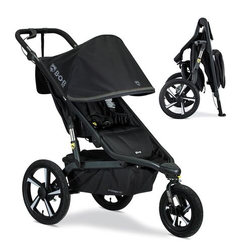 BOB Gear Alterrain Pro Jogging Stroller — Black | All Terrain, All Weather Jogger Stroller; SmoothShox Suspension & Air-Filled Tires; Car Seat Compatible in Kuwait