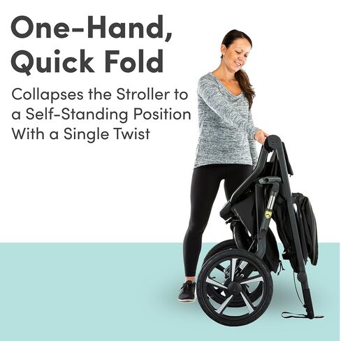 BOB Gear Alterrain Pro Jogging Stroller — Black | All Terrain, All Weather Jogger Stroller; SmoothShox Suspension & Air-Filled Tires; Car Seat Compatible in Kuwait