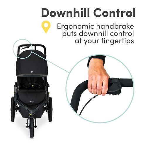 BOB Gear Alterrain Pro Jogging Stroller — Black | All Terrain, All Weather Jogger Stroller; SmoothShox Suspension & Air-Filled Tires; Car Seat Compatible in Kuwait