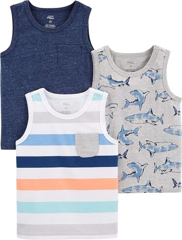 Simple Joys by Carter's Baby and Toddler Boys' 3-Pack Tank Tops in Kuwait