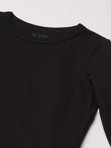 The Children's Place baby boys And Toddler Long Sleeve Basic Layering T-shirt T Shirt, Black/H Smoke/New Navy/White 4 Pack, 5T US in Kuwait