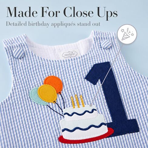 Mud Pie Baby Boys 1st Birthday Outfit, Birthday Boy Onesie, 12-18 Months in Saudi Arabia