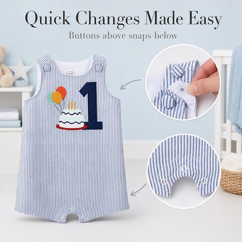 Mud Pie Baby Boys 1st Birthday Outfit, Birthday Boy Onesie, 12-18 Months in Saudi Arabia