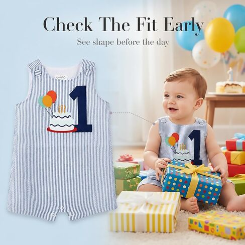 Mud Pie Baby Boys 1st Birthday Outfit, Birthday Boy Onesie, 12-18 Months in Saudi Arabia