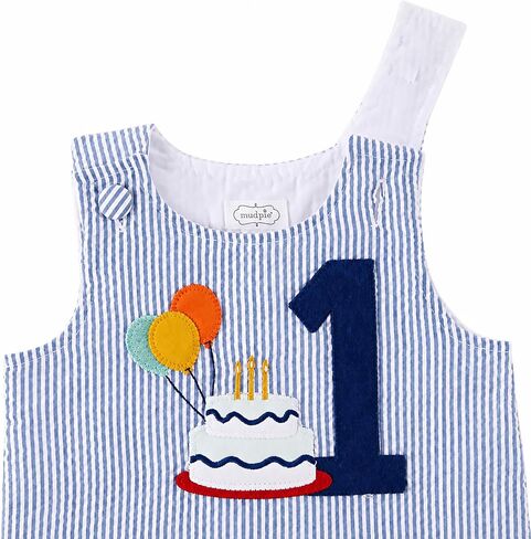 Mud Pie Baby Boys 1st Birthday Outfit, Birthday Boy Onesie, 12-18 Months in Saudi Arabia