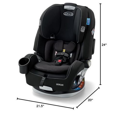 Graco Grows4Me 4-in-1 Convertible Car Seat, 10 Years of Use - Infant Car Seat to Toddler, 4 Stages of Use - Rear Facing, Forward Facing, High Back Booster, Backless Booster Seat, West Point Design in Kuwait