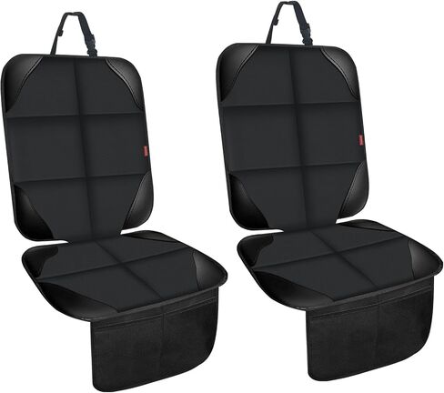 MORROLS Car Seat Protector for Child Seats,1 Pack Car Seat Cushion,Waterproof Fabric Car Seat Covers for Non-Slip Backing Mesh Pockets for Baby,Pet,SUV, Sedan and Trunk(Black) in Kuwait