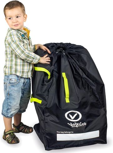 V VOLKGO Car Seat Travel Bag For Airplane with Carrying Straps, Gate Check Bag, Car Seat Bags for Air Travel Carseat Travel Cover, Carseat Travel Bag Cover for Airplane Travel in Kuwait