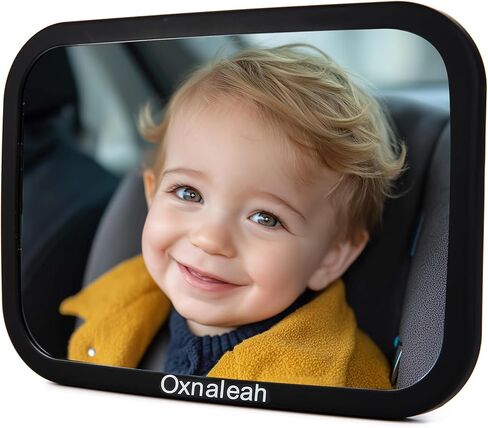 Car Mirror for Baby | Shake proof,Shatterproof Baby Car Mirror for Safe Travel, 360° Rotation, Clear Wide View, Easy Install, Perfect in Kuwait