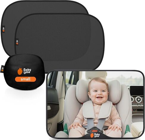 Baby Uma Baby Car Mirror – Shatterproof Backseat Accessory for Rear Facing Infant, Clear Wide View Design for Safe Travel Monitoring in Kuwait
