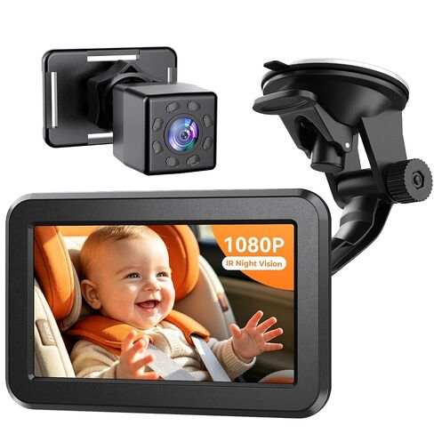 Itomoro 2026 Upgraded Baby Car Camera Monitor [1080P HD & IR Night Vision] 360° Rotation & 150° Wide Clear View Car Seat Camera for Baby Rear Facing, Easy Install & Baby Shower Must-Have in Kuwait