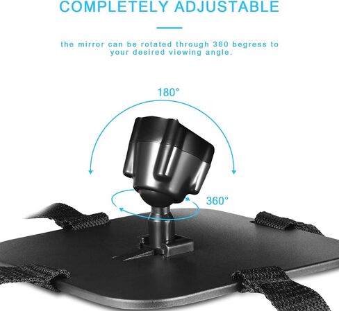 Baby Car Mirror, DARVIQS Car Seat Mirror, Safely Monitor Infant Child in Rear Facing Cars Seat, Wide View Shatterproof Adjustable Acrylic 360°for Backseat, Crash Tested and Certified for Safety in Kuwait