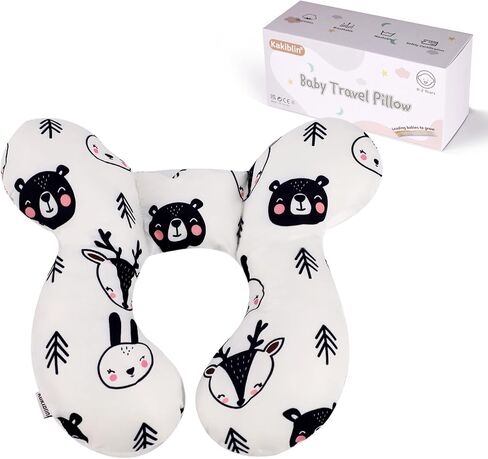 KAKIBLIN Baby Neck Pillow, Upgraded Baby Support Pillow,Babies Head Pillow,Neck Support Pillow for for Car Seat, Stroller, Pushchair,Travel (Hippo) in Kuwait