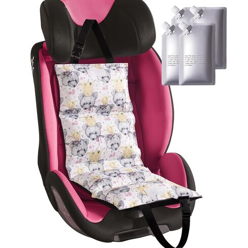 NCVI Car Seat Cooling Pad, Insulated Cushion with Ice Pack for Stroller Car | Multifunctional cooler for kids, adults & pets, comfortable durable summer seat liner, sun protection, foldable for travel in Kuwait