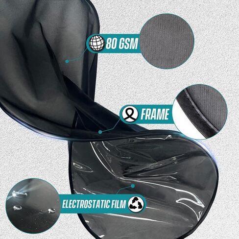 IC ICLOVER Car Sun Shade for Back Window, Rear Window Shade, Static Cling | Universal Mesh Screen Back Window Sun Visor, Block Harmful UV Rays for Children Kids, Fit for Sedans, SUV, Truck - 39"W×20"L in Kuwait