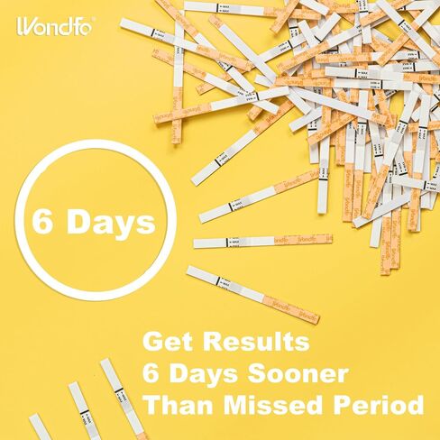 Wondfo Early Result Pregnancy Test Strips - Get Results 6 Days Sooner Than Missed Period-Sensitive and high-Accuracy HCG Testing Kit at 10 MIU/ml Cut-Off -[25 Packs] in Kuwait