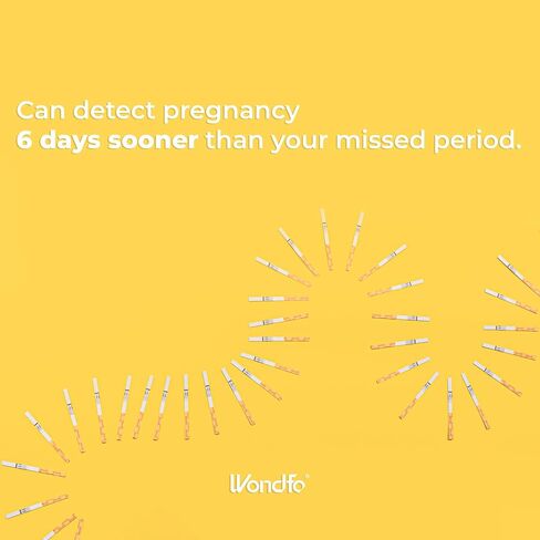 Wondfo Early Result Pregnancy Test Strips - Get Results 6 Days Sooner Than Missed Period-Sensitive and high-Accuracy HCG Testing Kit at 10 MIU/ml Cut-Off -[25 Packs] in Kuwait