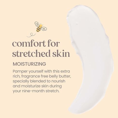 Burt's Bees Mama Belly Butter Stretch Mark Cream for Pregnancy Massages Body & Reduces Scar Appearance, Prenatal & Postnatal Tummy Skin Care, Shea Butter & Vitamin E Rich Formula, 6.5 Oz Tub in Kuwait