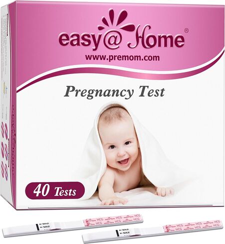 easy@Home 20 Pack Pregnancy Test Strips: Early Detection hCG Test Kit | 20 Bulk Pregnancy Strips - Pruebas de Embarazo, Powered by Premom APP | 20 Pack in Kuwait