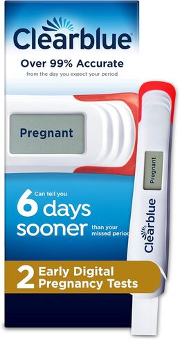 Clearblue Early Digital Pregnancy Test, Early Detection at Home Pregnancy Test, 2 Ct in Kuwait