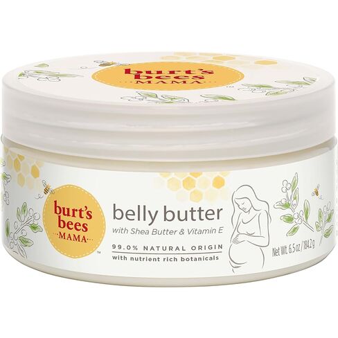 Burt's Bees Mama Belly Butter Stretch Mark Cream for Pregnancy Massages Body & Reduces Scar Appearance, Prenatal & Postnatal Tummy Skin Care, Shea Butter & Vitamin E Rich Formula, 6.5 Oz Tub in Kuwait