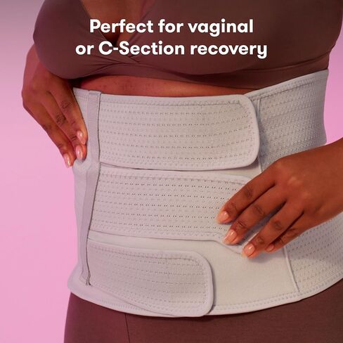 Frida Mom Belly Binder, Postpartum Essentials for Natural and C-Section Recovery, Adjustable Compression Wrap, After Birth Brace, Abdominal Band, 9" High in Kuwait