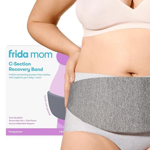 Frida Mom C-Section Hot & Cold Therapy Belly Binder, C-Section Recovery Must Have Belly Band, Incision Protector, for Post-Op & Swelling, Postpartum Essentials, After Birth Brace, Abdominal Binder in Kuwait