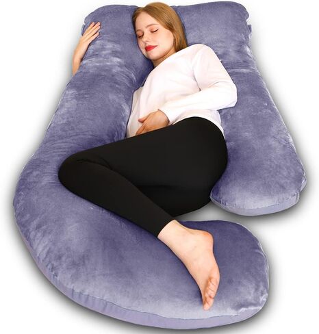Chilling Home Pregnancy Pillow, U Shaped Full Body Maternity Pillow 58 inch, Pregnant Women Must Haves Pregnancy Pillows for Sleeping with Removable Cover in Kuwait