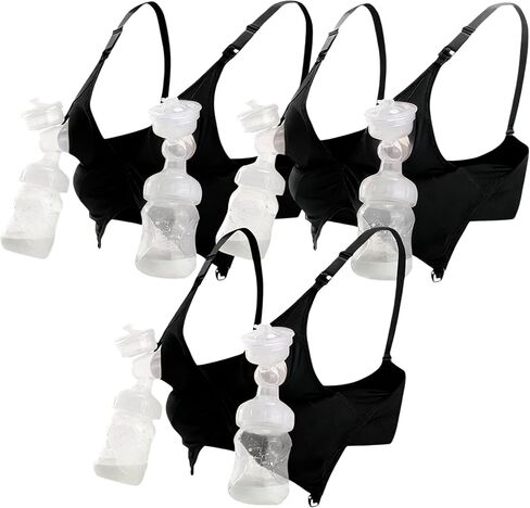 iloveSIA Nursing Bras for Mom Breastfeeding, Seamless Supportive Sleep Bra for Maternity Postpartum S-2XL 3Pack in Saudi Arabia
