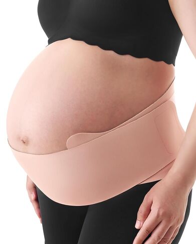 Momcozy Belly Band for Pregnant Women, Ergonest Back Support Maternity Belt | Breathable one-piece belly band, easy on/off, adjustable, discreet under clothes, for Small/Round/High-Carrying Belly in Kuwait