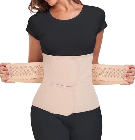 MAMODY Postpartum Belly Band Belly Wrap Abdominal Binder Post Surgery | C-section Recovery Support Belt After Birth Brace, Slimming Girdles in Kuwait