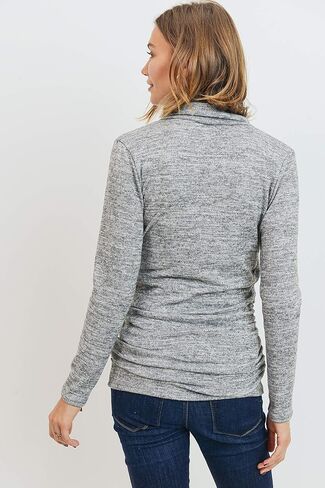 Women's Long Sleeve Maternity Sweater Top (Heather Grey, Small) in Kuwait