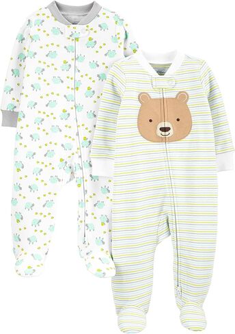 Simple Joys by Carter's Baby Neutral 2-pack Cotton Footed Sleep and Play in Kuwait