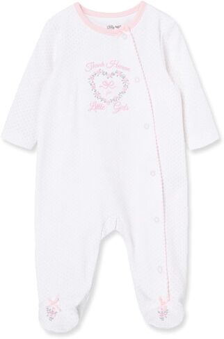 Little Me Clothes for Baby Girls' 100% Cotton Scratch-Free Tag Footie Sleeper in Kuwait