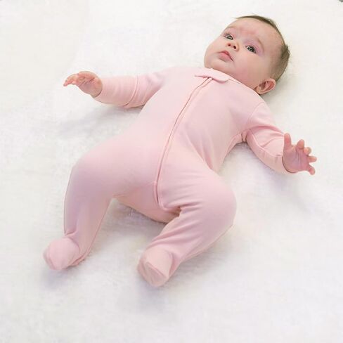 The Peanutshell Baby Sleepers for Girls Set of 3 - Soft Cotton Footed Pajamas for Newborns, Infants & Toddlers - Flower in Kuwait