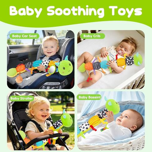 Topsochir Baby Caterpillar Toys 0-3-6 Month Musical Stuffed Animal Plush Tummy Time Toy for Infant 6-12 Month Teething Sensory Toy with Crinkle Rattle Babies 0 2 3 4 5 6 Month Newborn Birthday Gifts in Kuwait