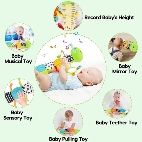 Topsochir Baby Caterpillar Toys 0-3-6 Month Musical Stuffed Animal Plush Tummy Time Toy for Infant 6-12 Month Teething Sensory Toy with Crinkle Rattle Babies 0 2 3 4 5 6 Month Newborn Birthday Gifts in Kuwait
